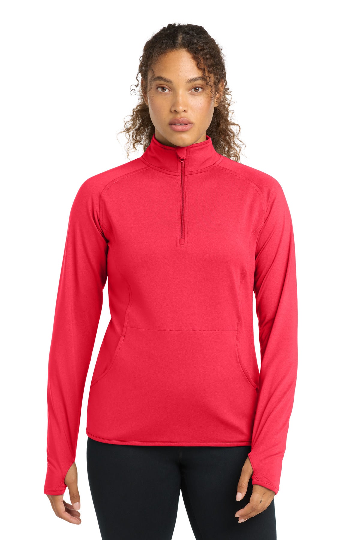 Sport-Tek Women's Sport-Wick Stretch 1/4-Zip Pullover. LST850 - EMBROIDERED