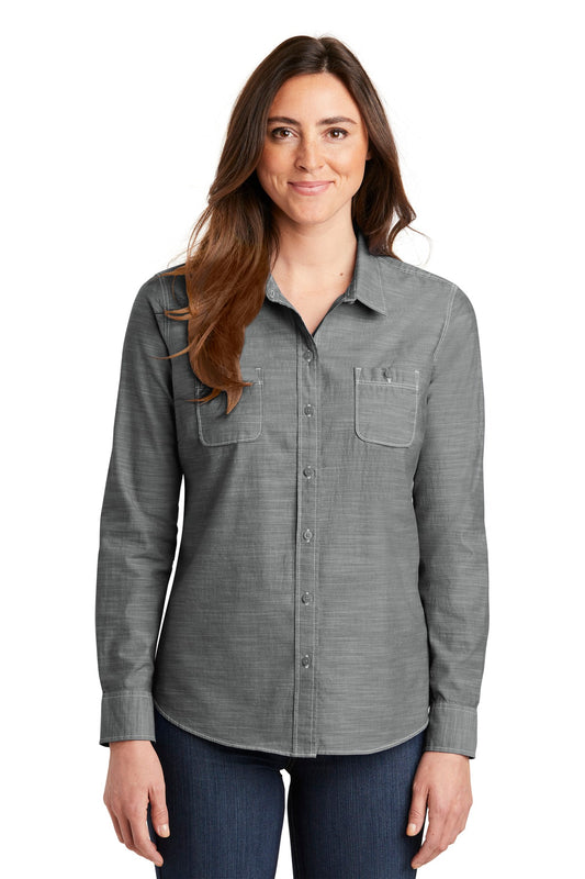 Port Authority Women's Slub Chambray Shirt. LW380 - EMBROIDERED