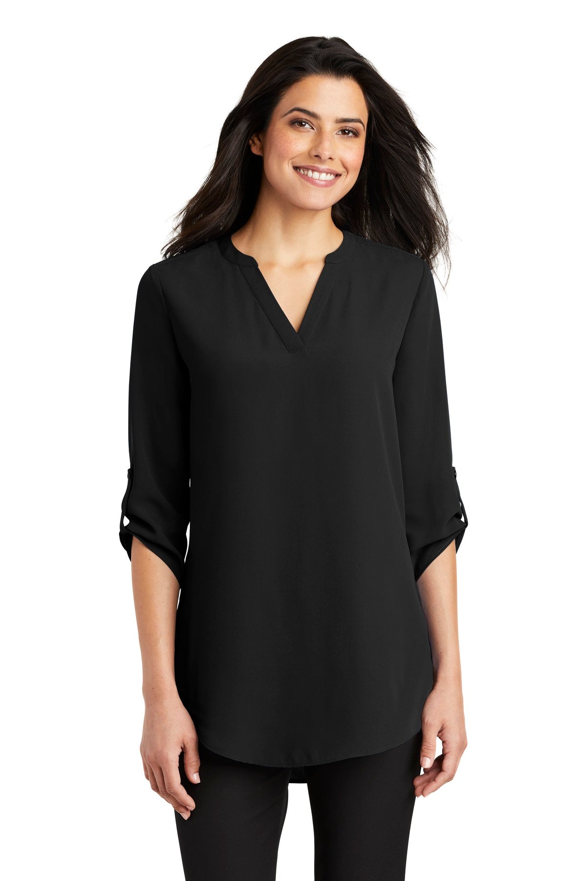 Port Authority Women's 3/4-Sleeve Tunic Blouse. LW701 - EMBROIDERED