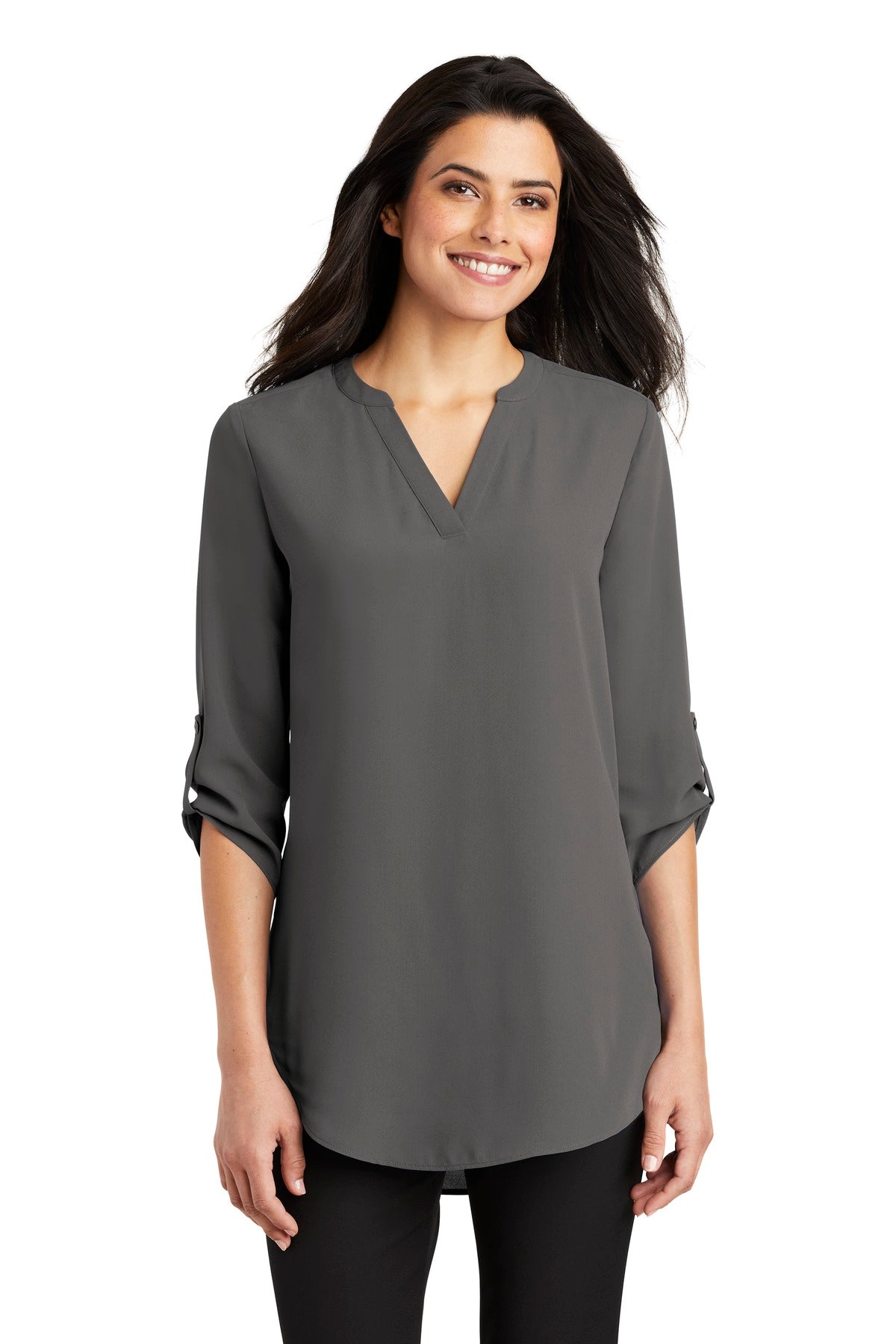 Port Authority Women's 3/4-Sleeve Tunic Blouse. LW701 - EMBROIDERED