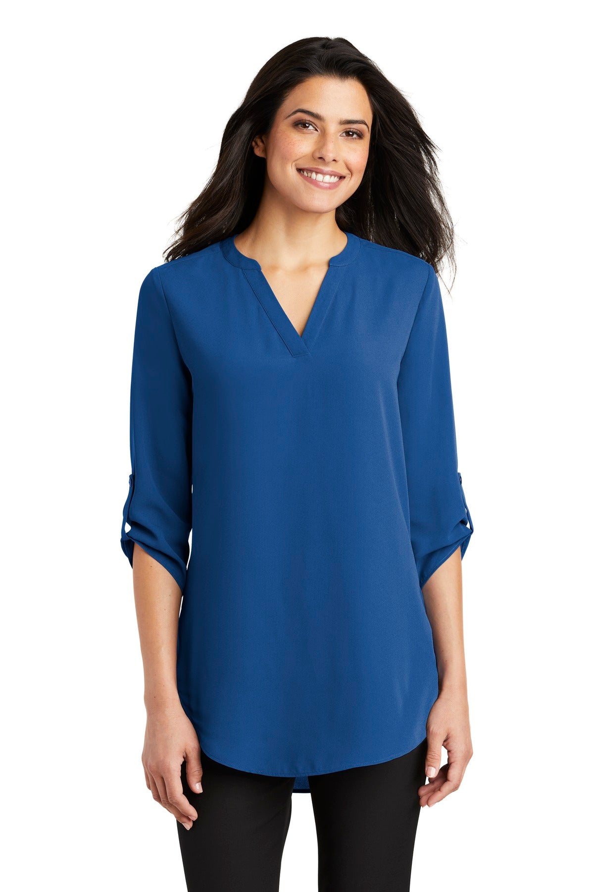 Port Authority Women's 3/4-Sleeve Tunic Blouse. LW701 - EMBROIDERED