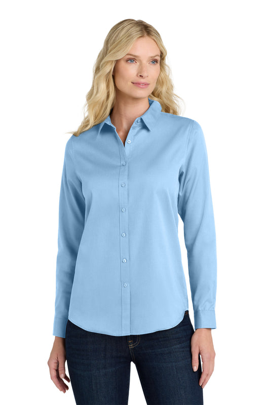 Port Authority Women's Long Sleeve SuperPro React‚Twill Shirt. LW808 - EMBROIDERED