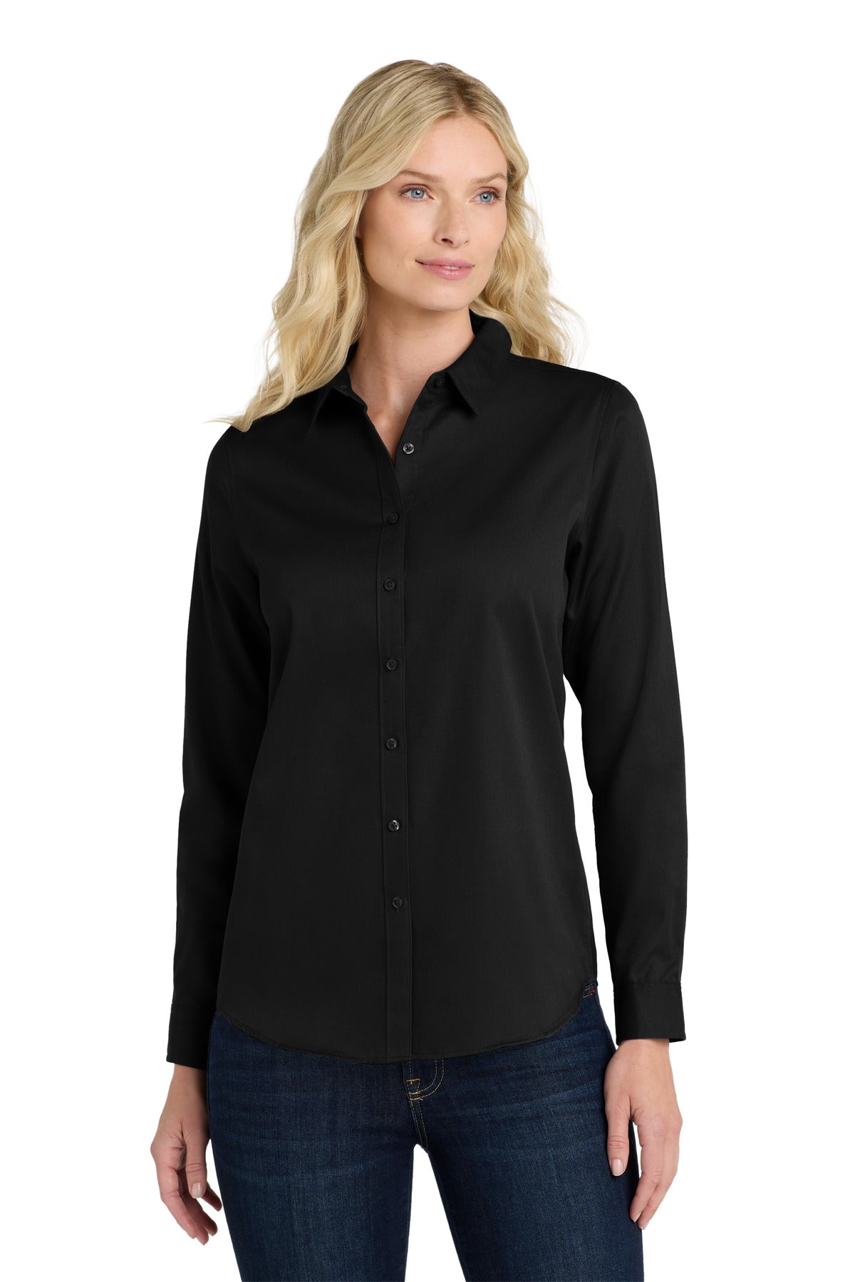 Port Authority Women's Long Sleeve SuperPro React‚Twill Shirt. LW808 - EMBROIDERED