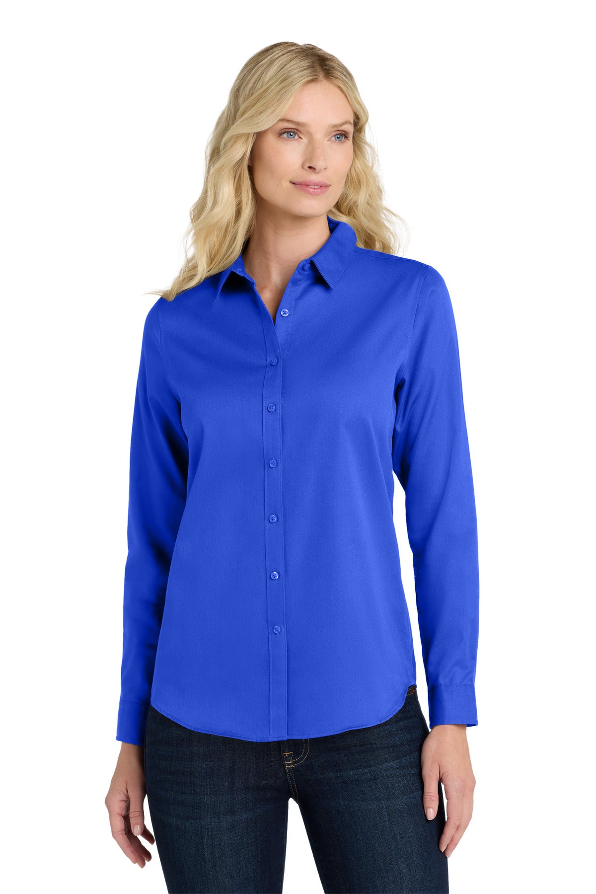 Port Authority Women's Long Sleeve SuperPro React‚Twill Shirt. LW808 - EMBROIDERED