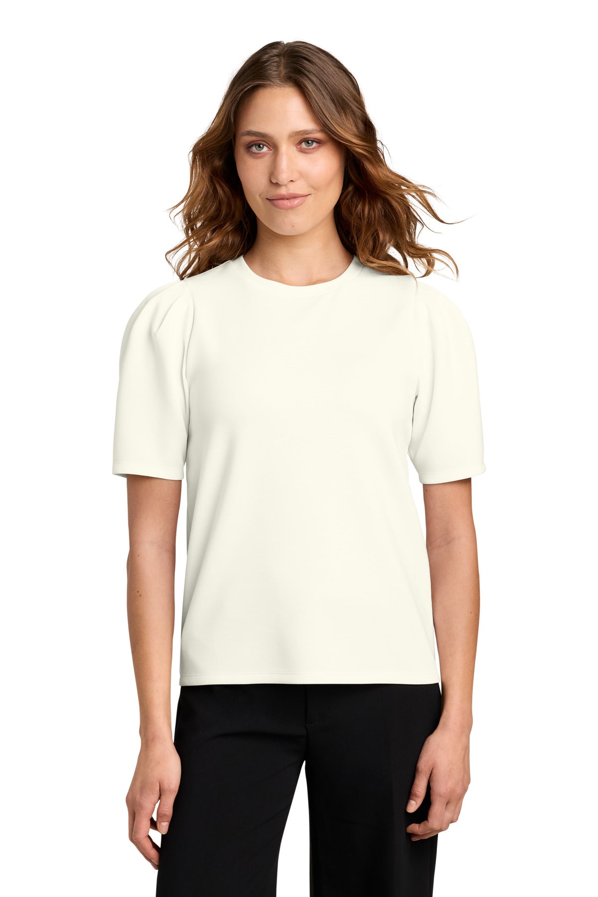 Mercer+Mettle Women's Short Sleeve Lite Spacer Top MM1041 - EMBROIDERED