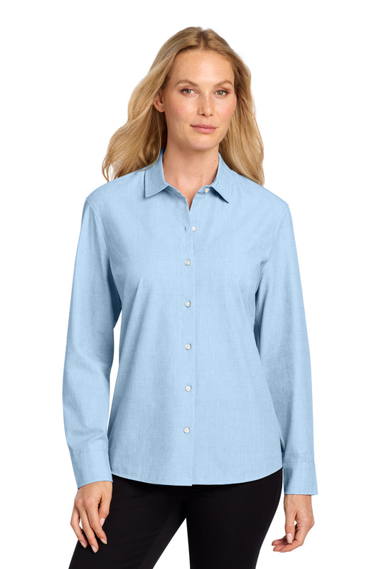 Mercer+Mettle Women's Long Sleeve Stretch Woven Shirt MM2001 - EMBROIDERED