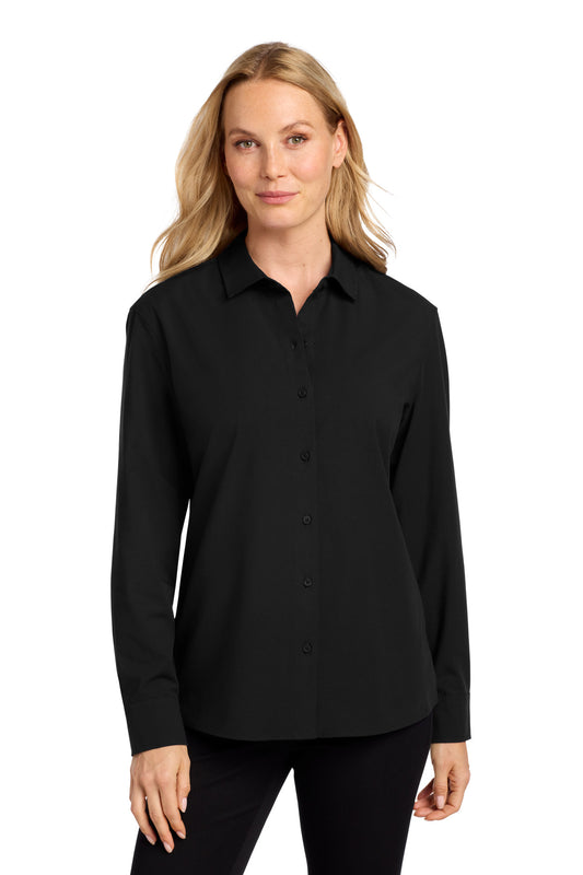 Mercer+Mettle Women's Long Sleeve Stretch Woven Shirt MM2001 - EMBROIDERED