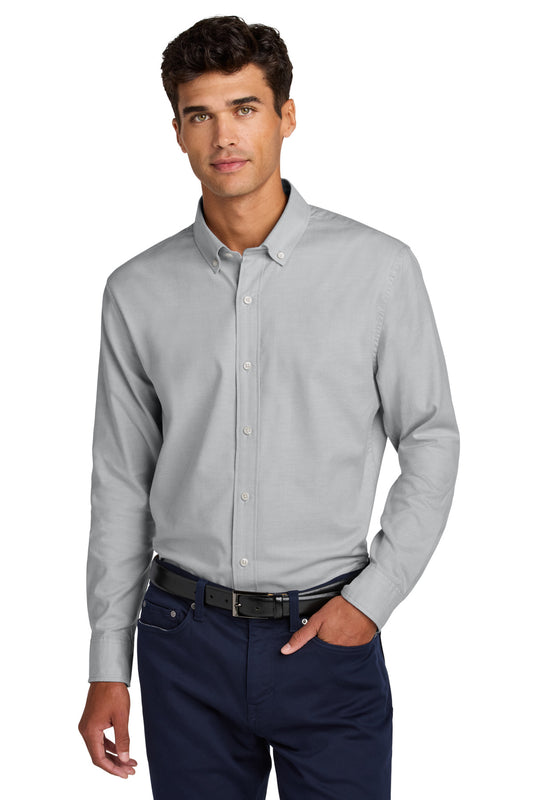 Mercer+Mettle Long Sleeve Modern Oxford Shirt MM2002 - EMBROIDERED