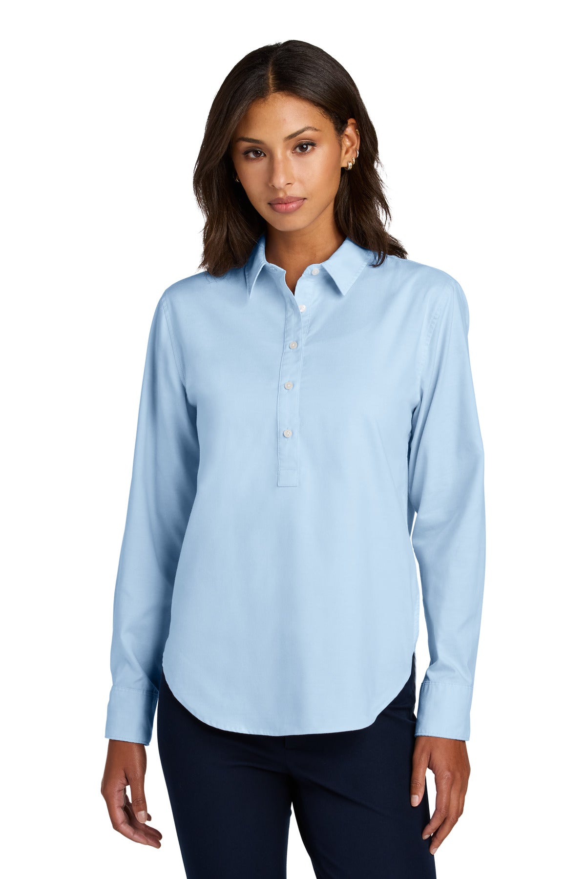 Mercer+Mettle Women's Long Sleeve Modern Oxford Shirt MM2003 - EMBROIDERED