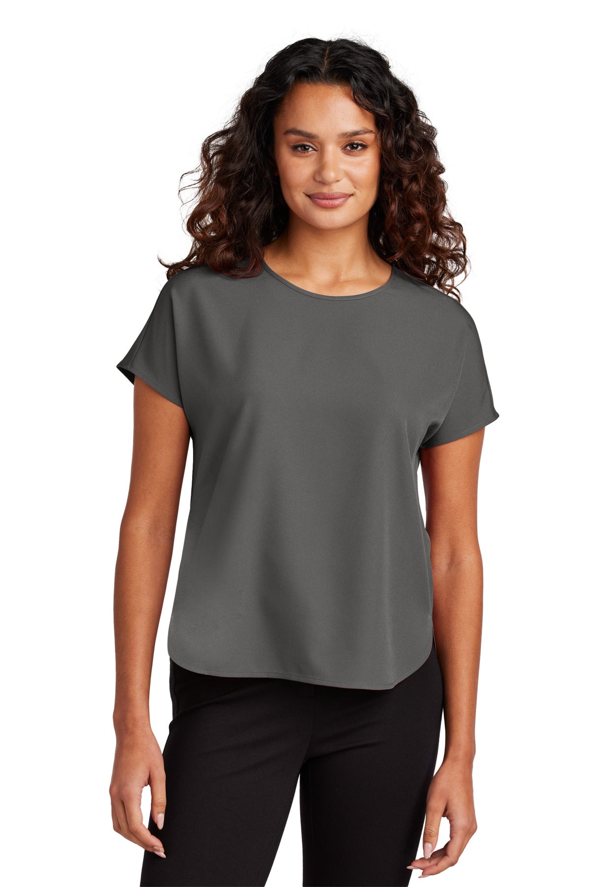 Mercer+Mettle Women's Stretch Crepe Crew MM2015 - EMBROIDERED