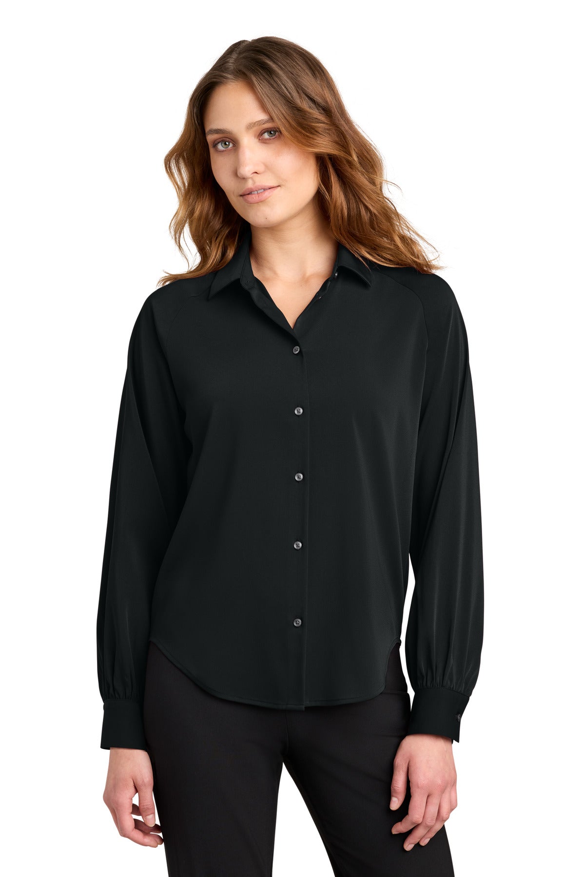Mercer+Mettle Women's Long Sleeve Buttery Soft Blouse MM2017 - EMBROIDERED