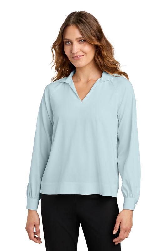 Mercer+Mettle Women's Long Sleeve Buttery Soft Popover Blouse MM2019 - EMBROIDERED