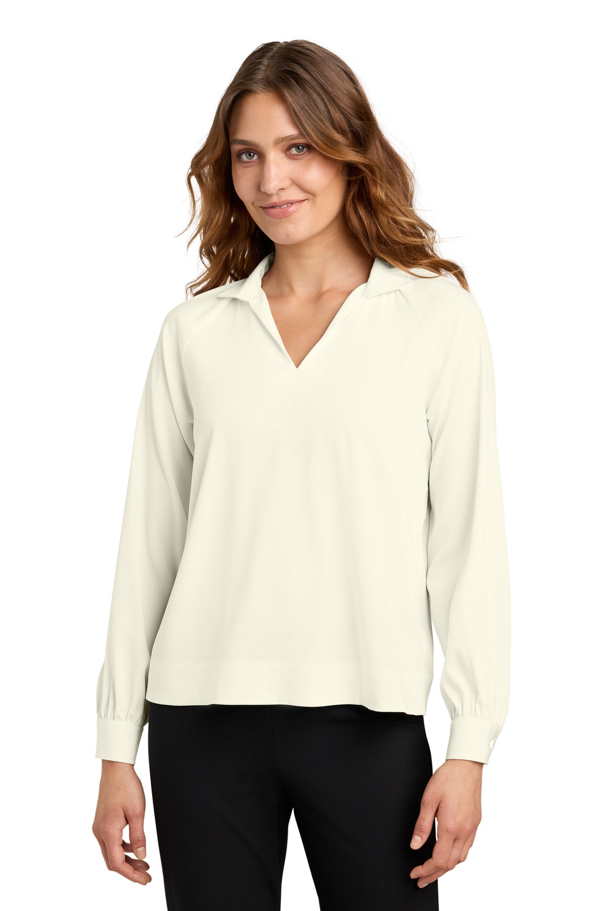 Mercer+Mettle Women's Long Sleeve Buttery Soft Popover Blouse MM2019 - EMBROIDERED