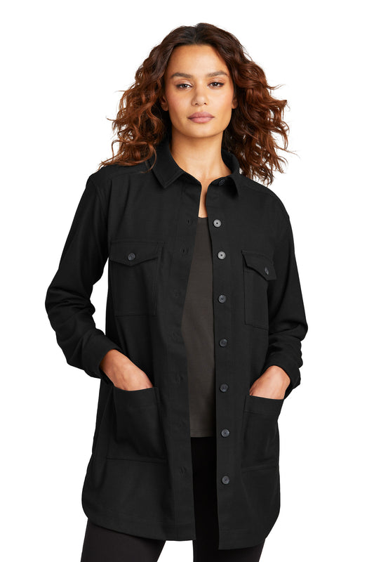 Mercer+Mettle Women's Long Sleeve Twill Overshirt MM2021 - EMBROIDERED