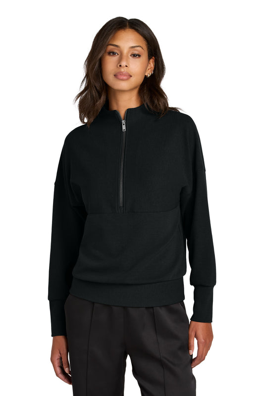Mercer+Mettle Women's Linear Texture 1/4-Zip MM3041 - EMBROIDERED