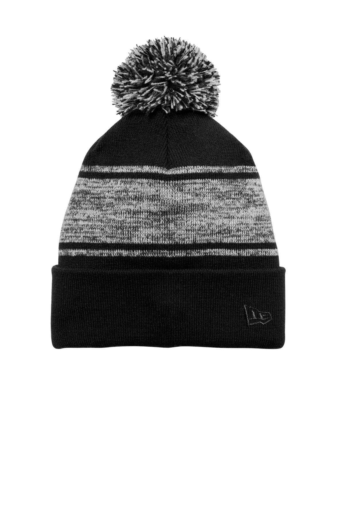 New Era Knit Chilled Pom Beanie NE909 - EMBROIDERED