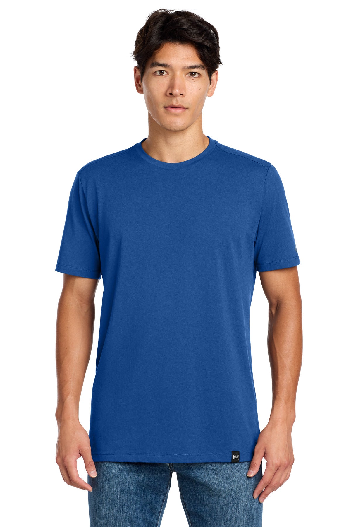 New Era  Heritage Blend Crew Tee. NEA100 - EMBROIDERED
