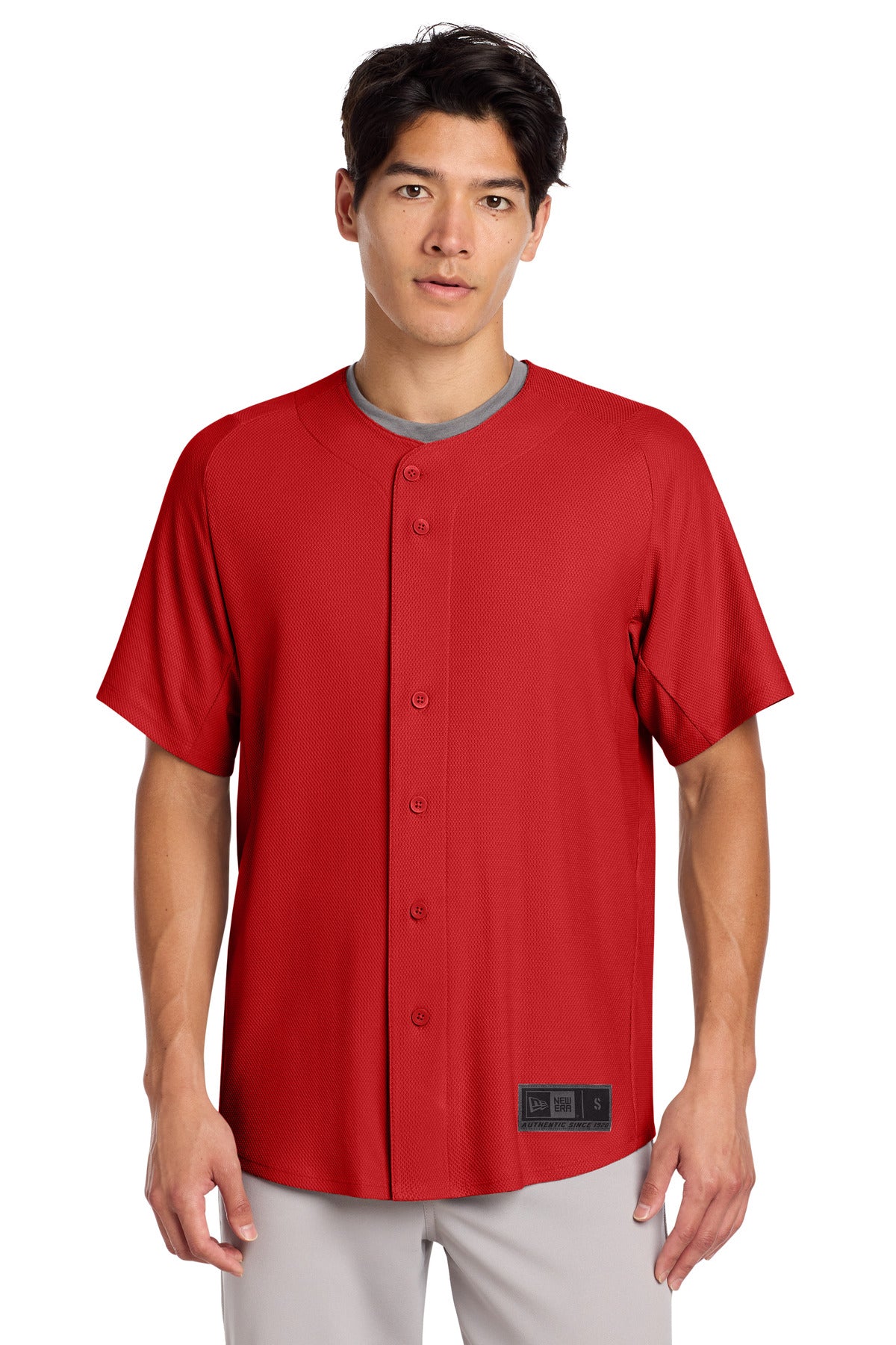New Era Diamond Era Full-Button Jersey. NEA220