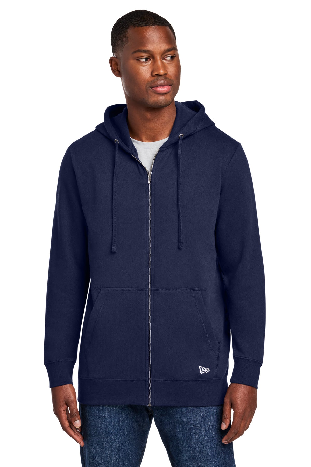 New Era Comeback Fleece Full-Zip Hoodie NEA551 - EMBROIDERED