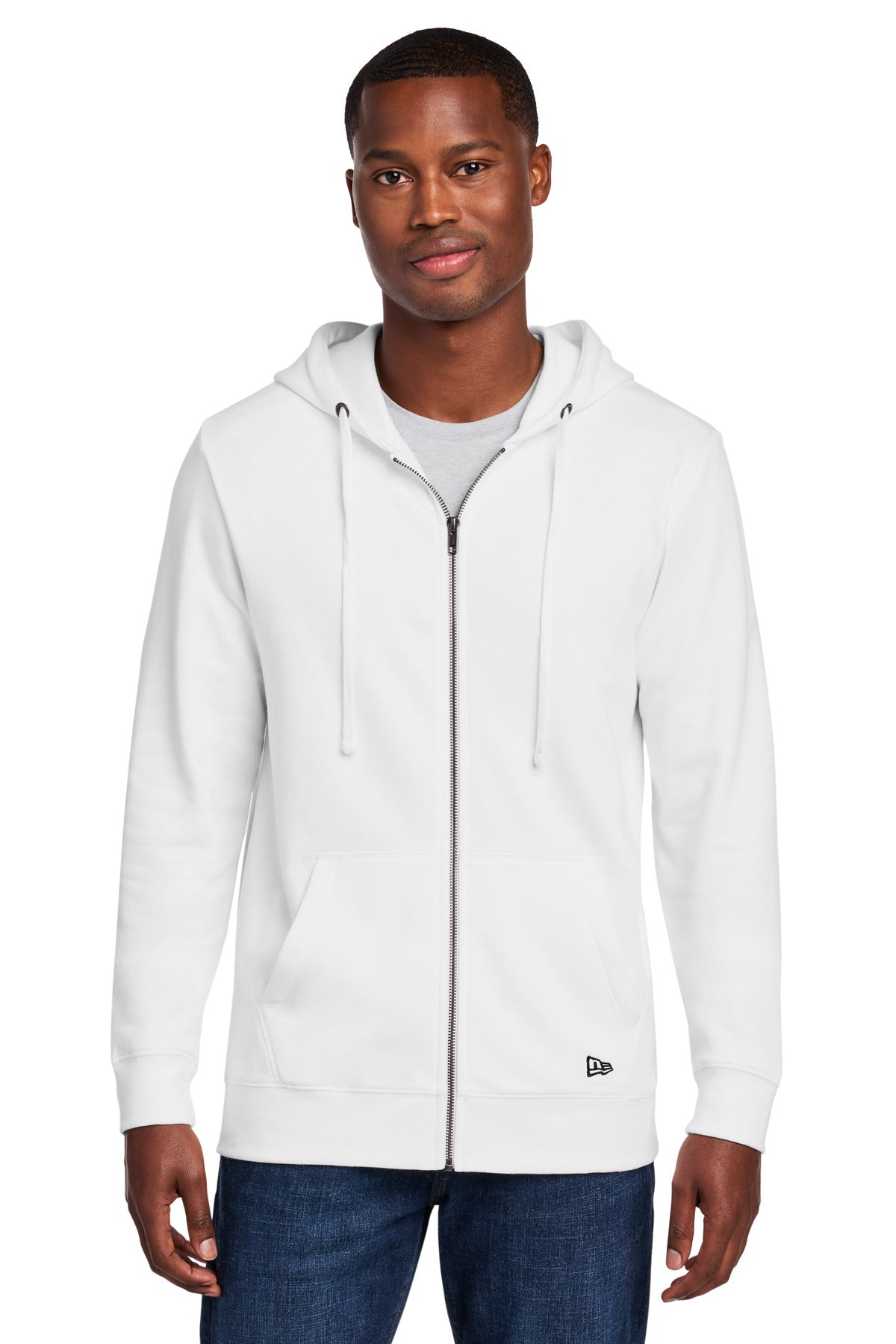 New Era Comeback Fleece Full-Zip Hoodie NEA551 - EMBROIDERED