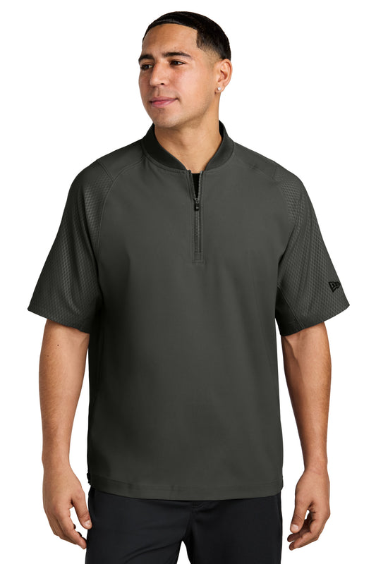 New Era  Cage Short Sleeve 1/4-Zip Jacket. NEA600 - EMBROIDERED