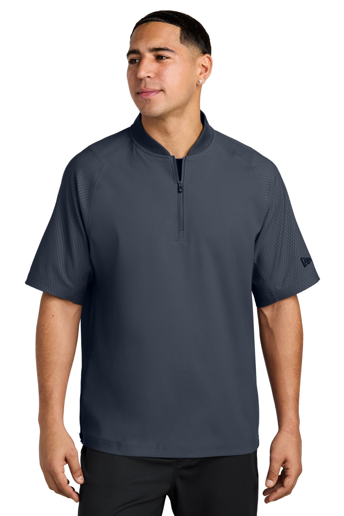 New Era  Cage Short Sleeve 1/4-Zip Jacket. NEA600 - EMBROIDERED