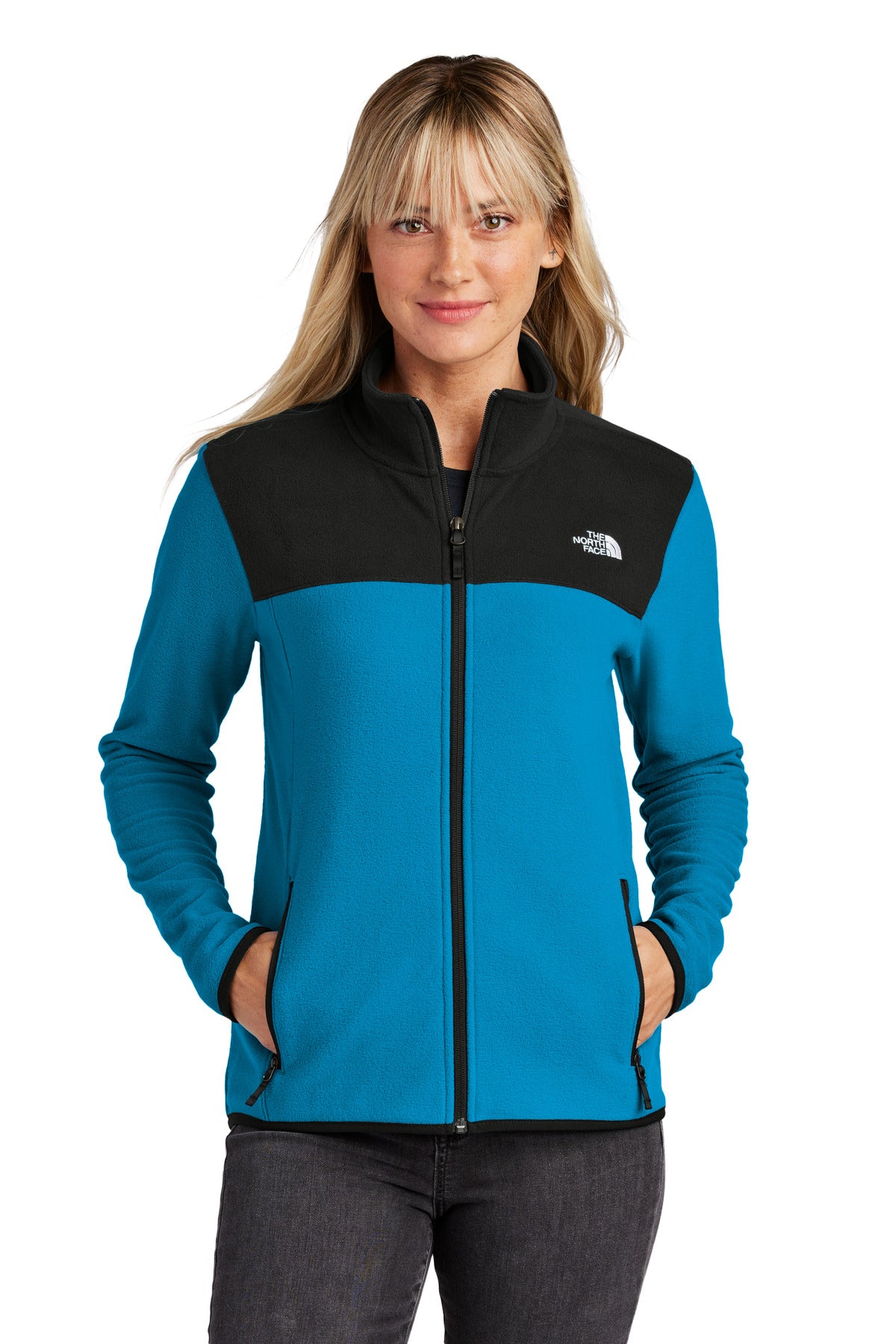 The North Face Women's Glacier Full-Zip Fleece Jacket NF0A7V4K - EMBROIDERED