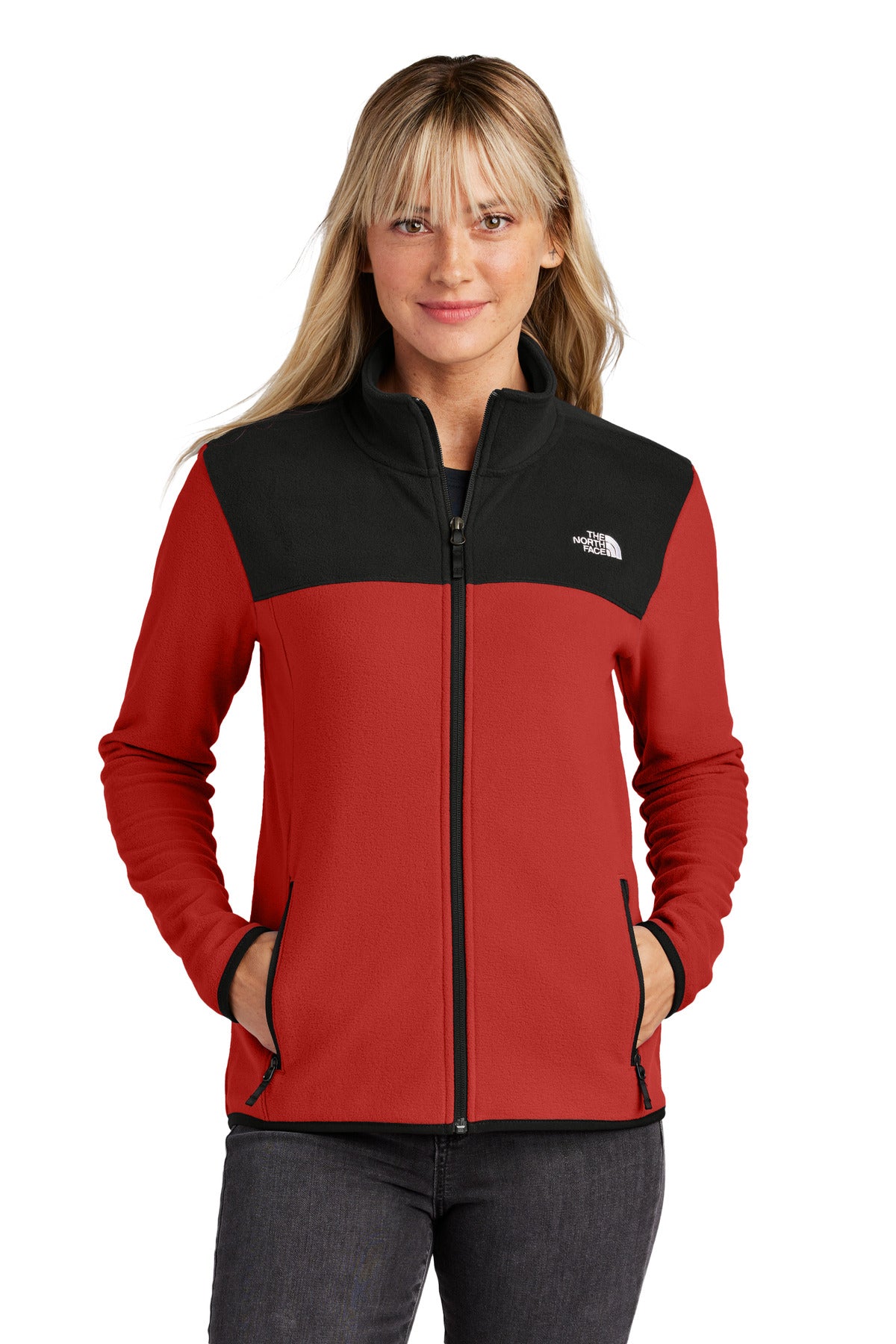 The North Face Women's Glacier Full-Zip Fleece Jacket NF0A7V4K - EMBROIDERED