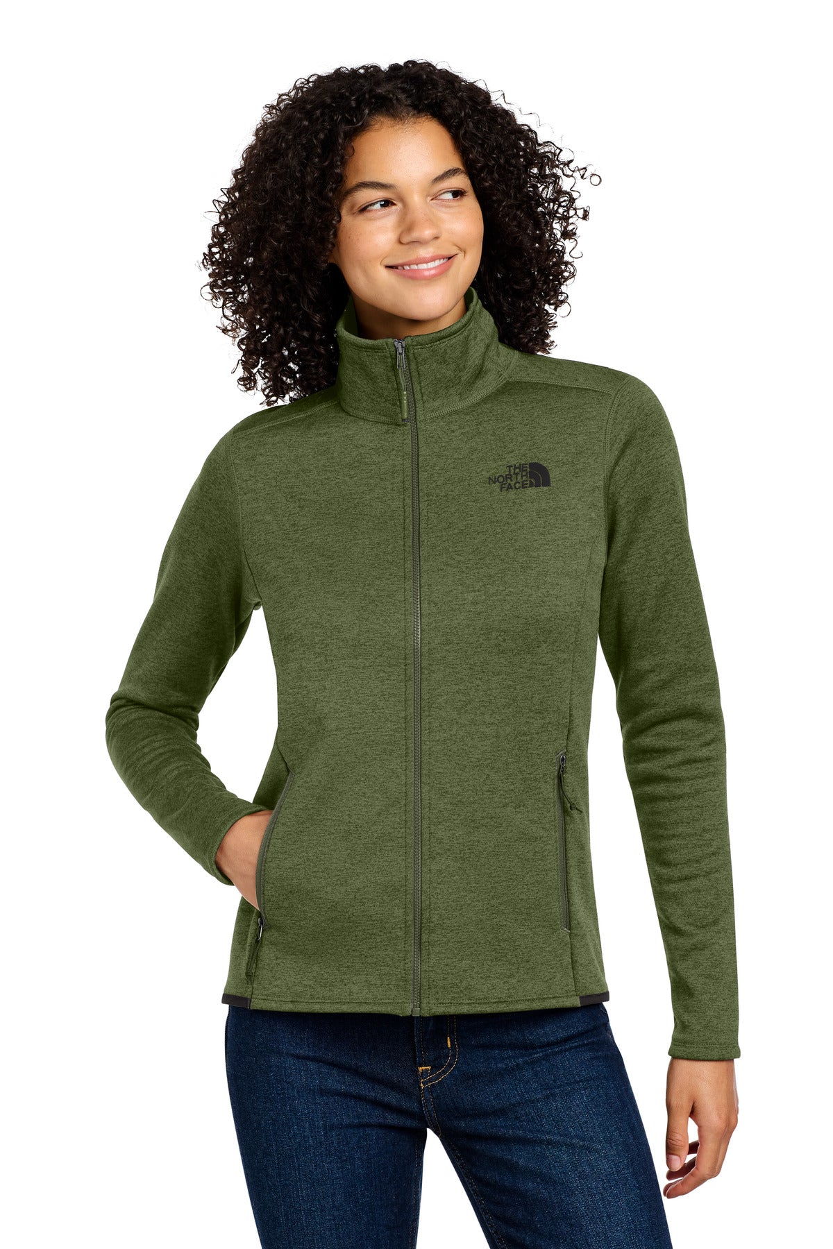 The North Face  Women's Skyline Full-Zip Fleece Jacket NF0A7V62 - EMBROIDERED