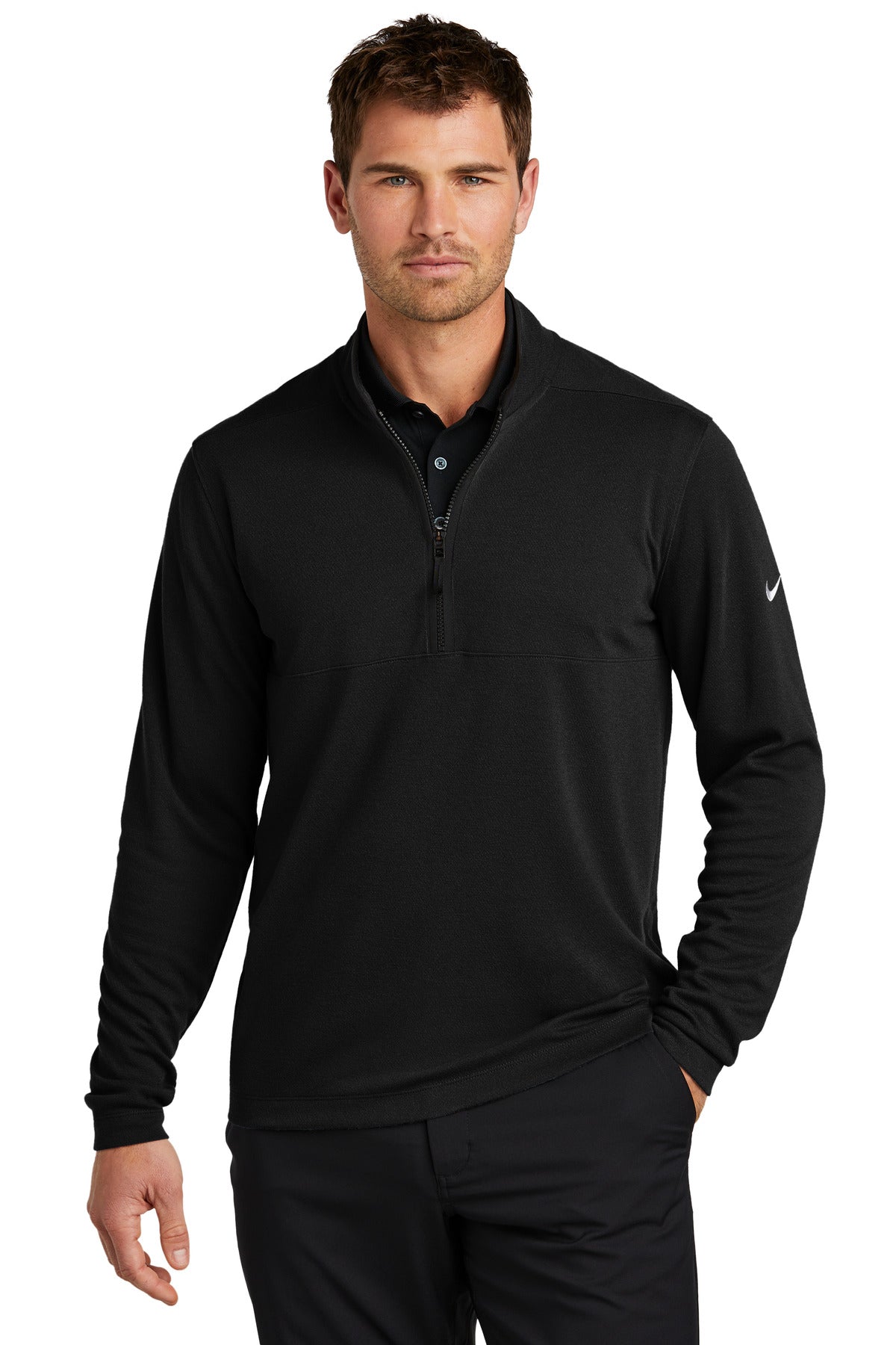 Nike Textured 1/2-Zip Cover-Up NKDX6702 - EMBROIDERED