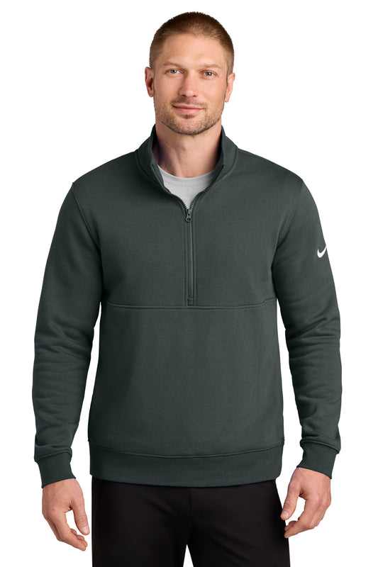Nike Club Fleece Sleeve Swoosh 1/2-Zip NKDX6718 - EMBROIDERED