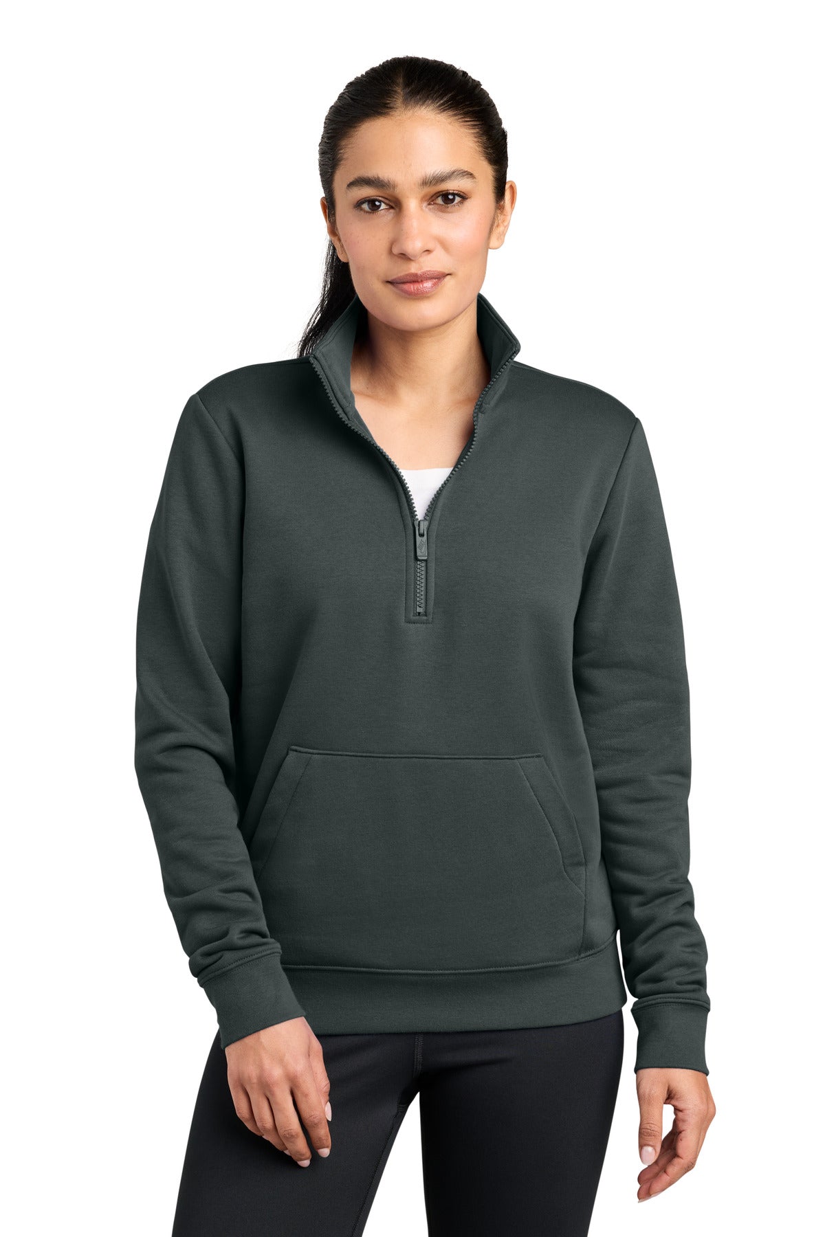 Nike Women's Club Fleece Sleeve Swoosh 1/2-Zip NKDX6720 - EMBROIDERED