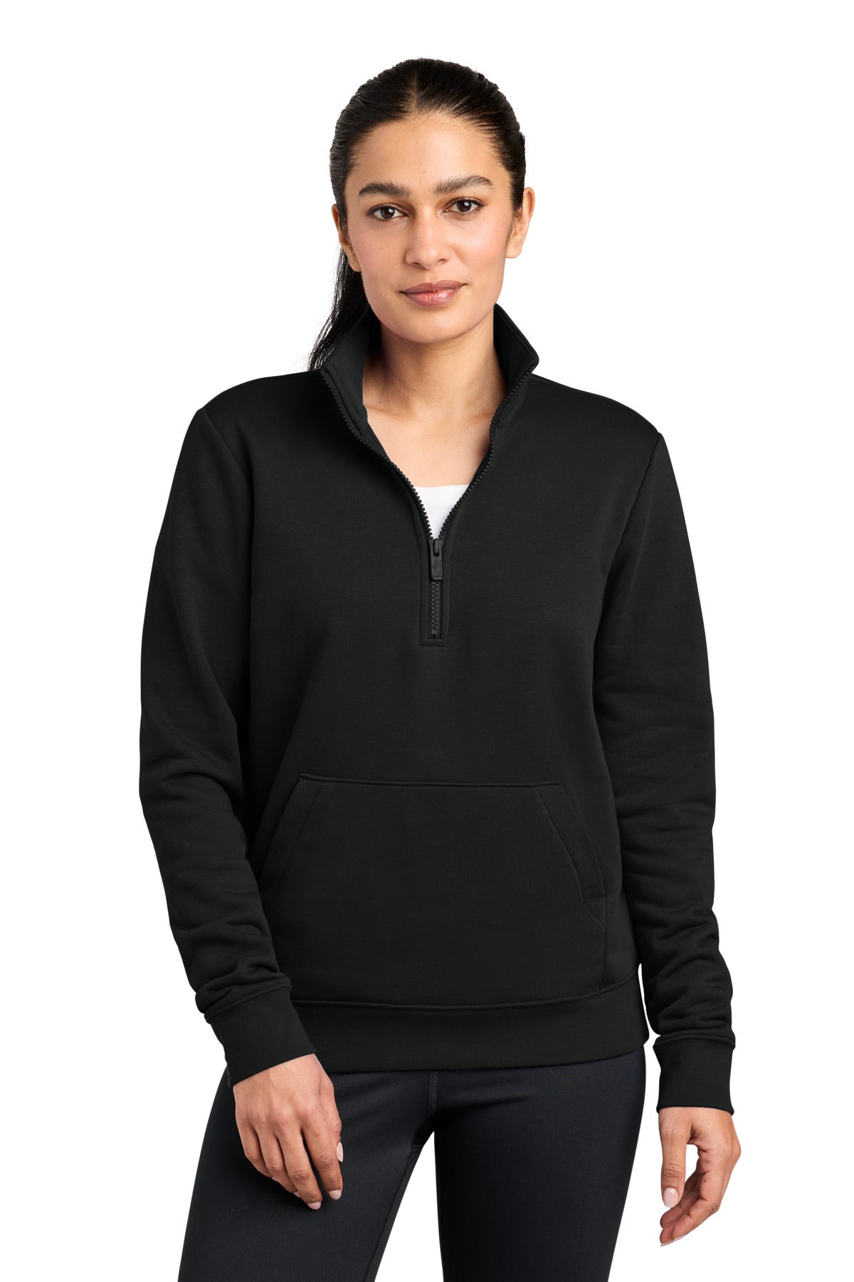 Nike Women's Club Fleece Sleeve Swoosh 1/2-Zip NKDX6720 - EMBROIDERED
