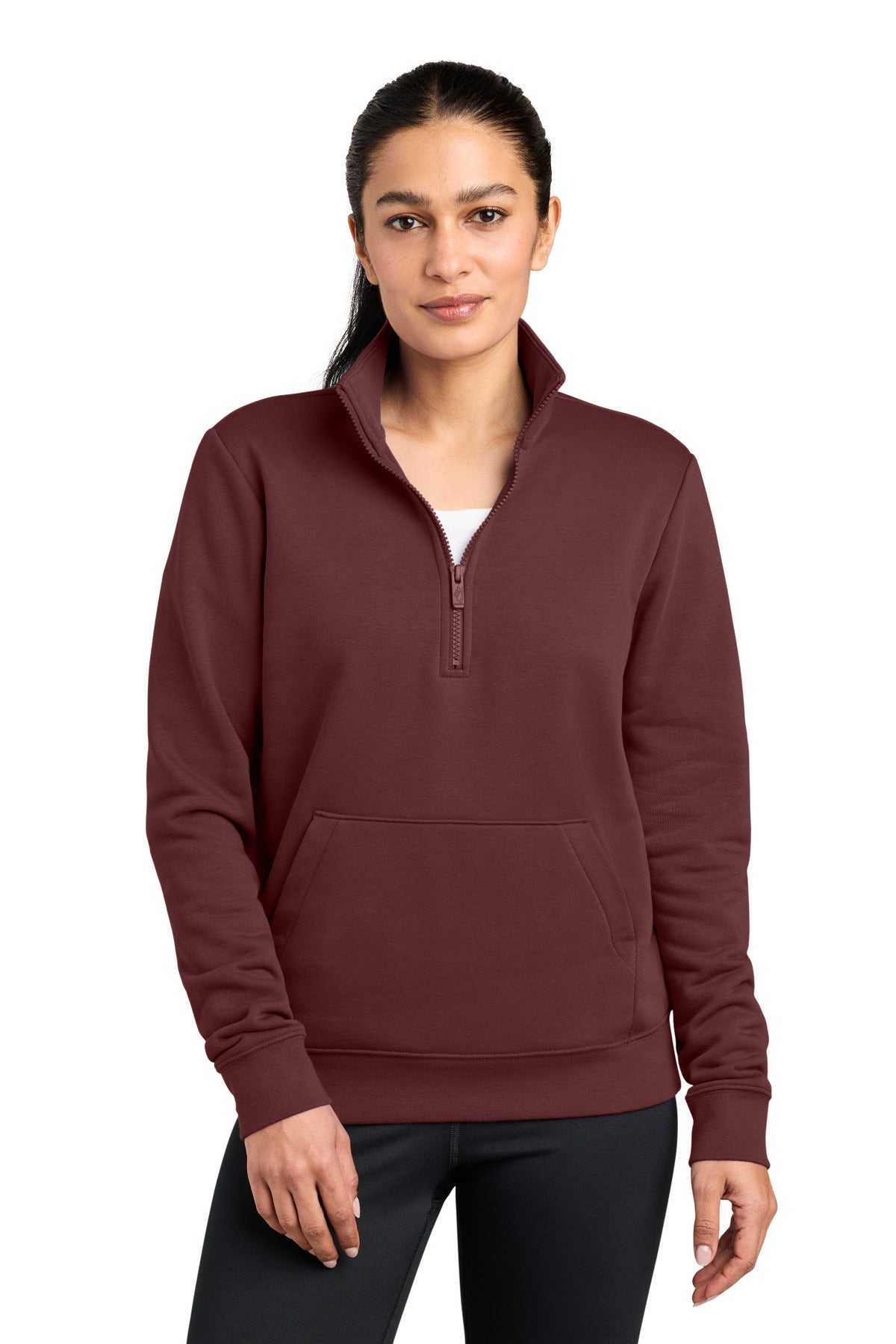 Nike Women's Club Fleece Sleeve Swoosh 1/2-Zip NKDX6720 - EMBROIDERED