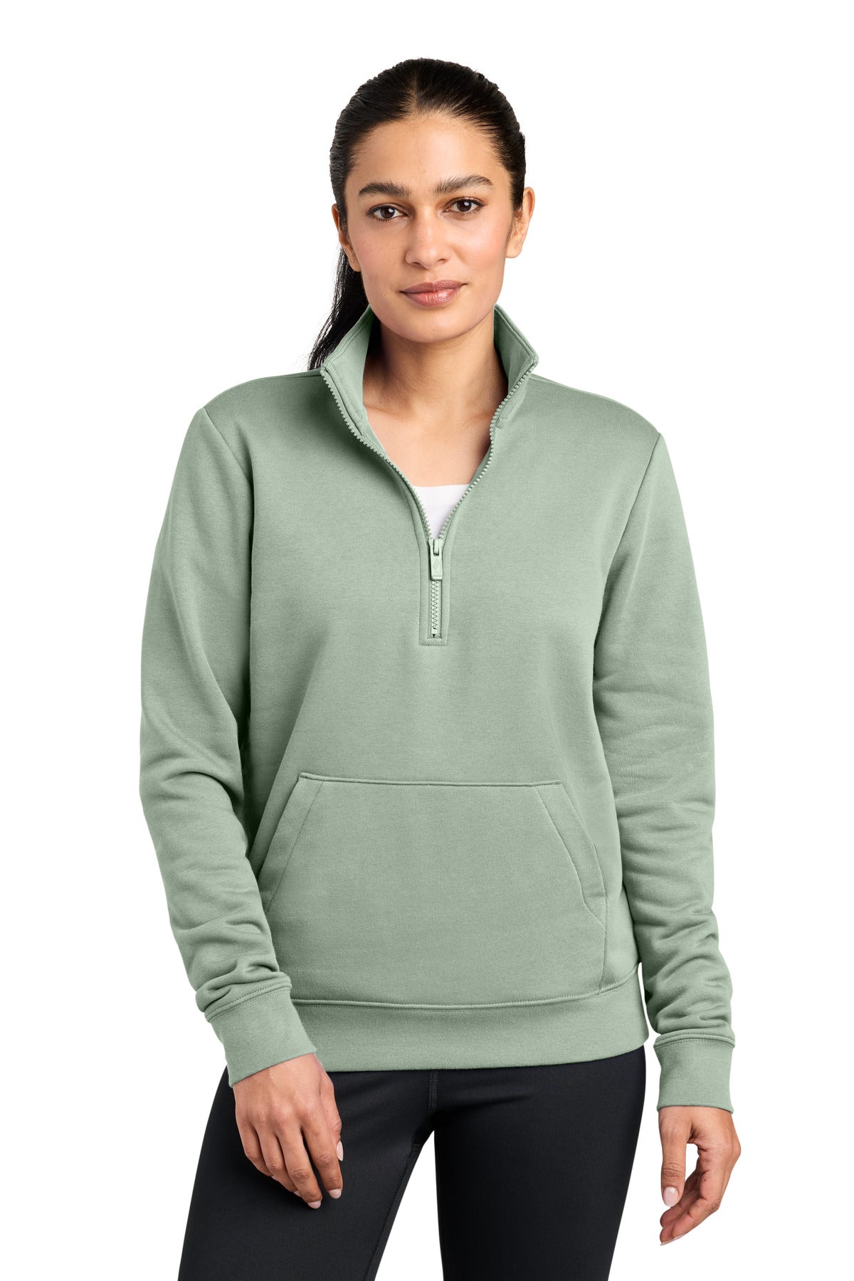 Nike Women's Club Fleece Sleeve Swoosh 1/2-Zip NKDX6720 - EMBROIDERED