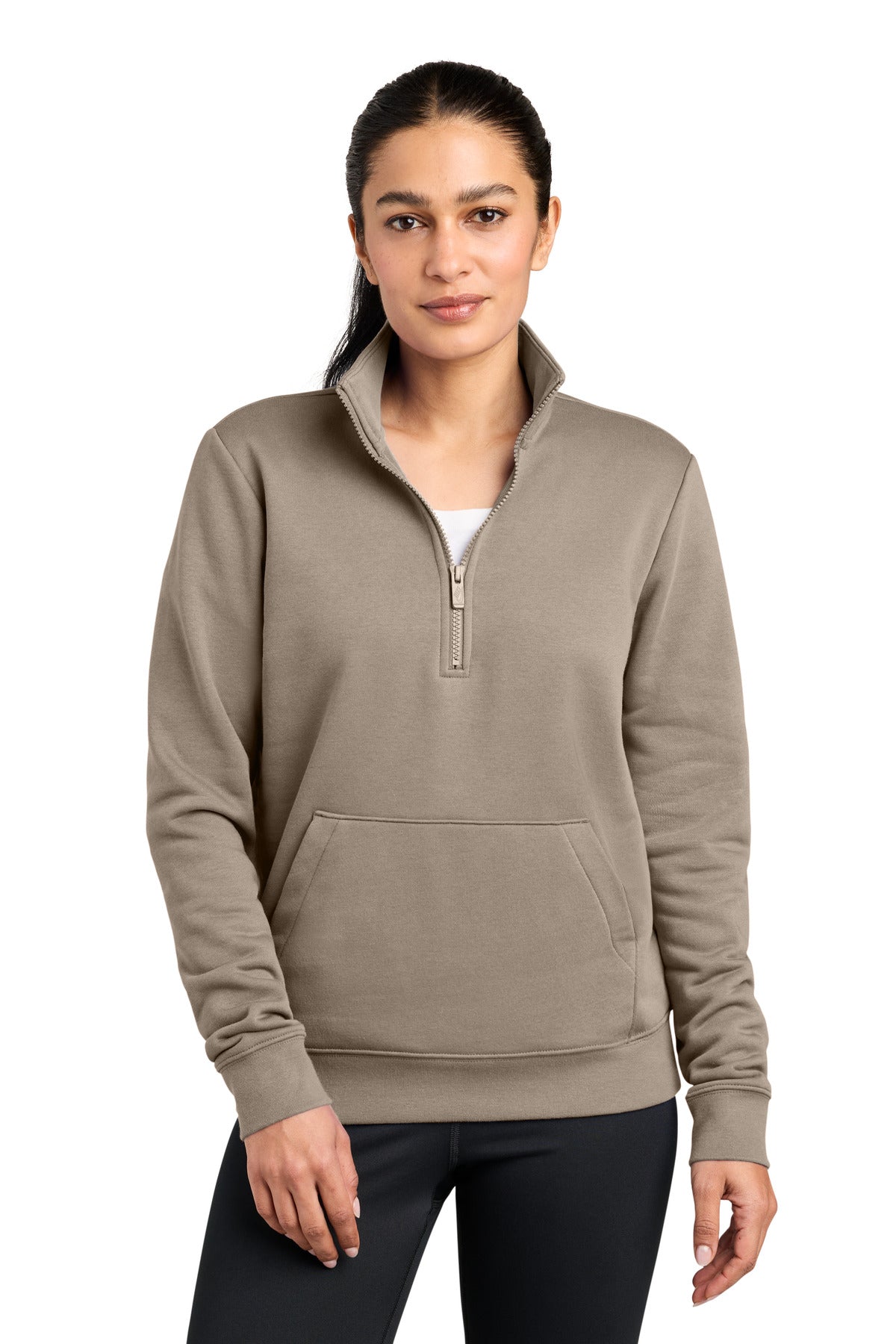 Nike Women's Club Fleece Sleeve Swoosh 1/2-Zip NKDX6720 - EMBROIDERED