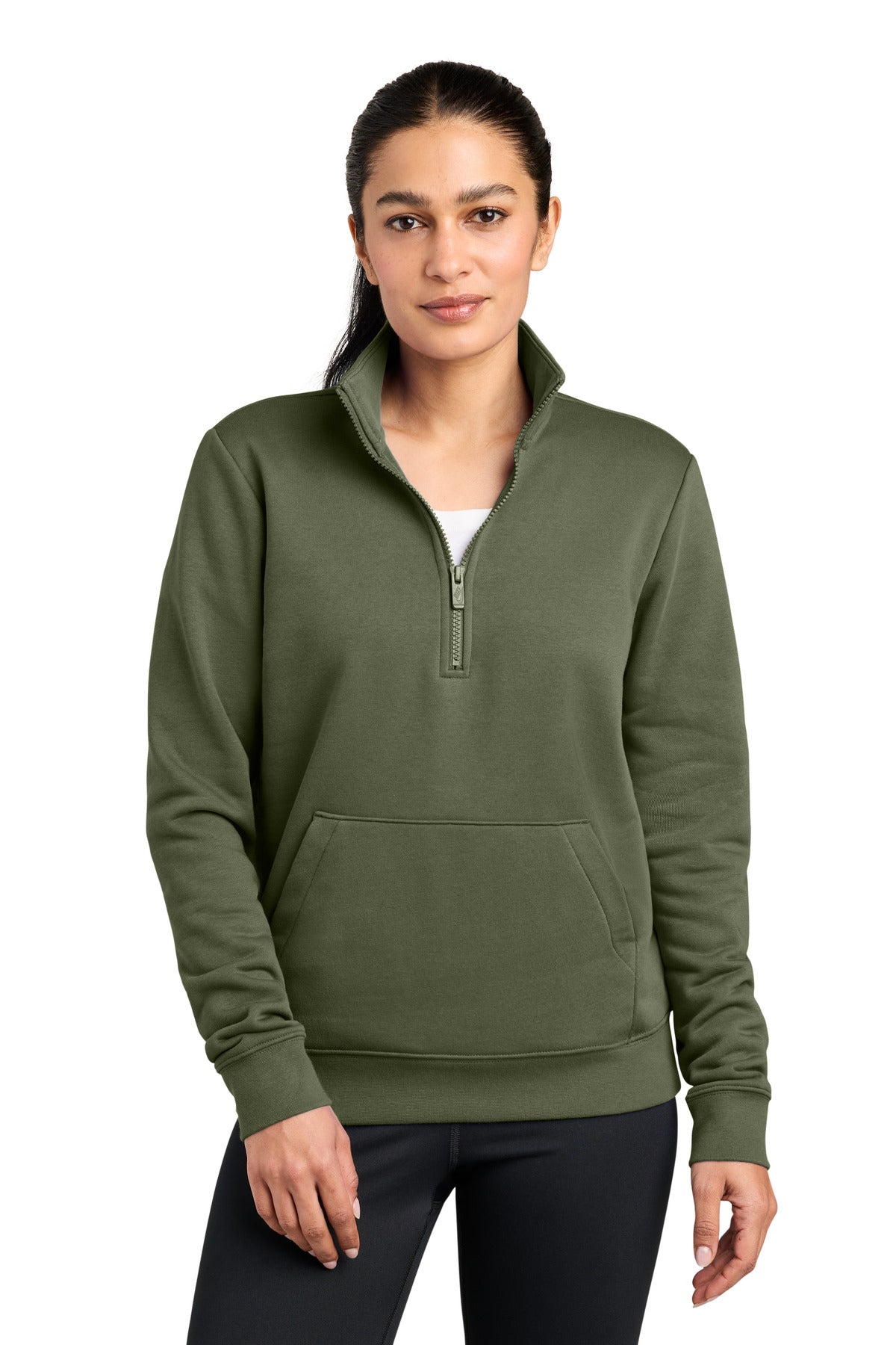 Nike Women's Club Fleece Sleeve Swoosh 1/2-Zip NKDX6720 - EMBROIDERED