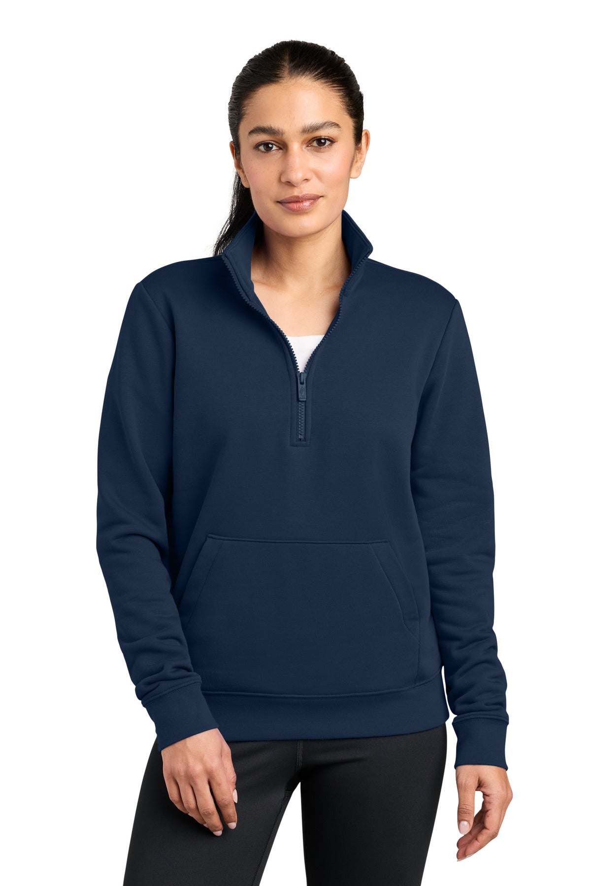 Nike Women's Club Fleece Sleeve Swoosh 1/2-Zip NKDX6720 - EMBROIDERED