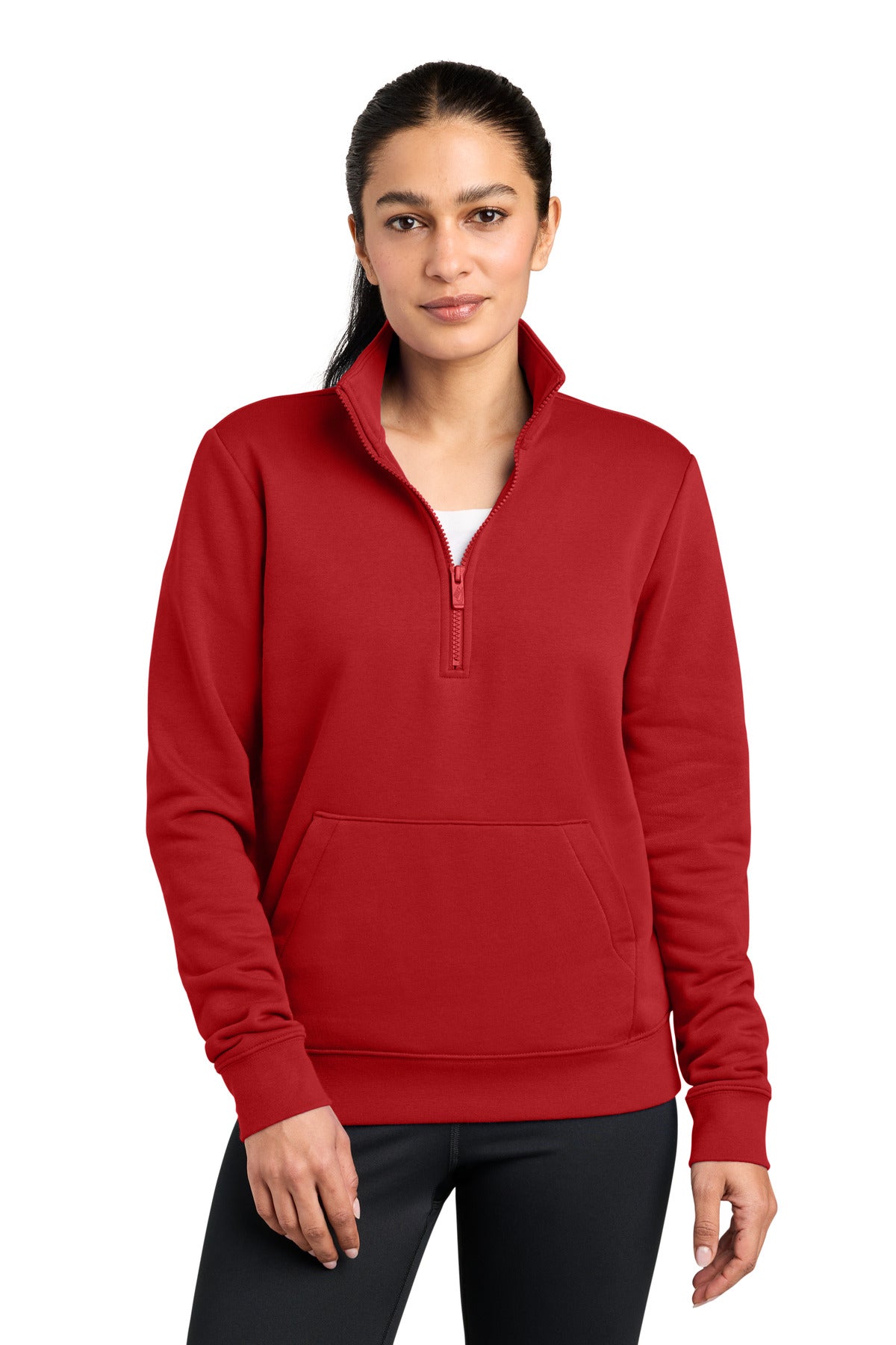 Nike Women's Club Fleece Sleeve Swoosh 1/2-Zip NKDX6720 - EMBROIDERED