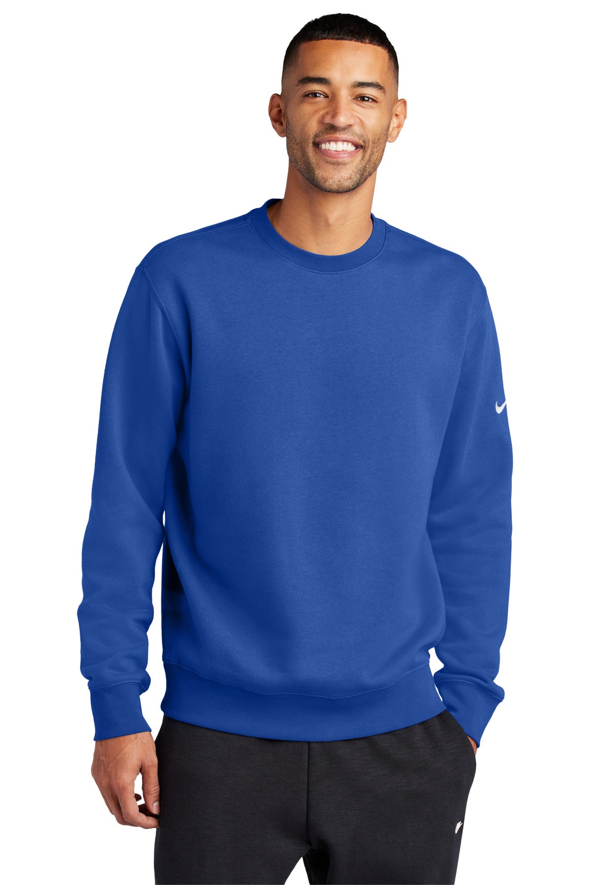 Nike Club Fleece Sleeve Swoosh Crew NKFD9863 - EMBROIDERED