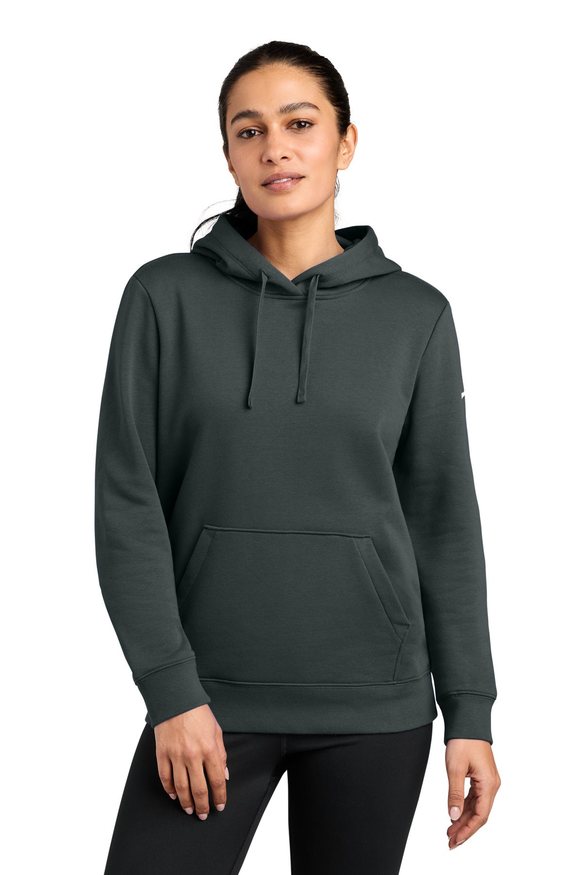 Nike Women's Club Fleece Sleeve Swoosh Pullover Hoodie NKFD9889 - EMBROIDERED