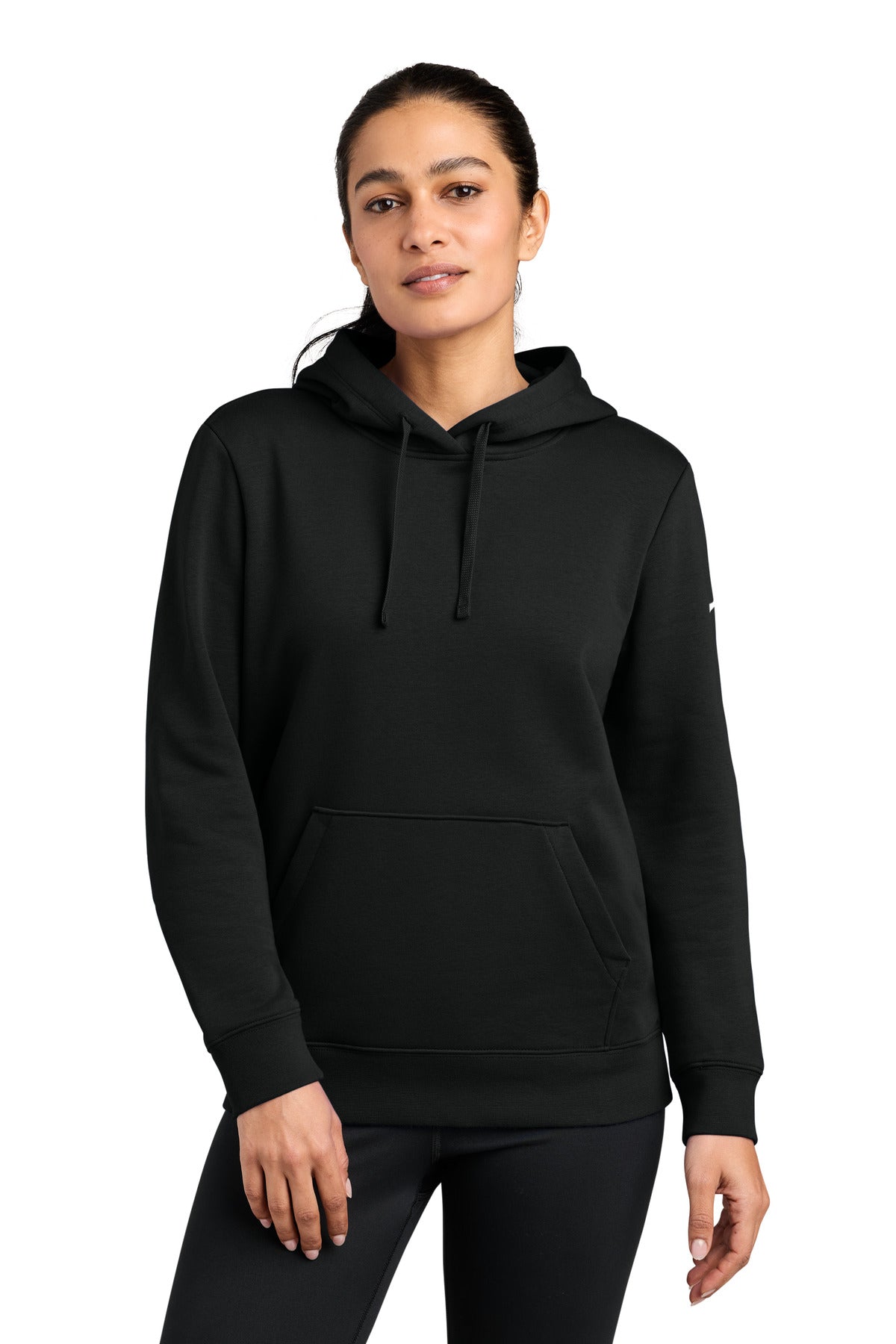 Nike Women's Club Fleece Sleeve Swoosh Pullover Hoodie NKFD9889 - EMBROIDERED