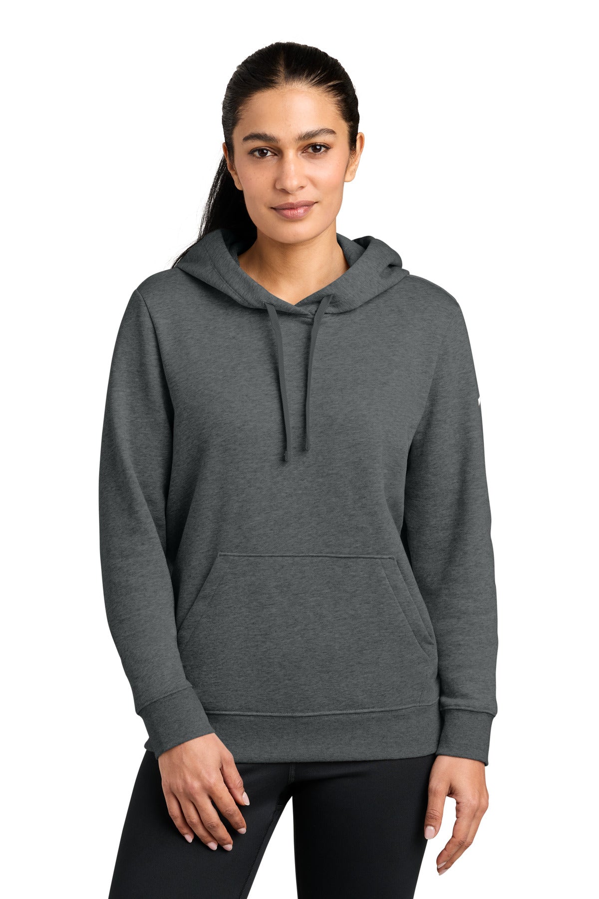 Nike Women's Club Fleece Sleeve Swoosh Pullover Hoodie NKFD9889 - EMBROIDERED