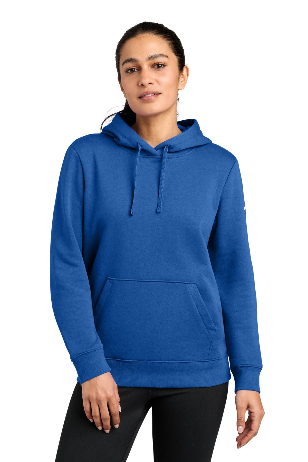 Nike Women's Club Fleece Sleeve Swoosh Pullover Hoodie NKFD9889 - EMBROIDERED