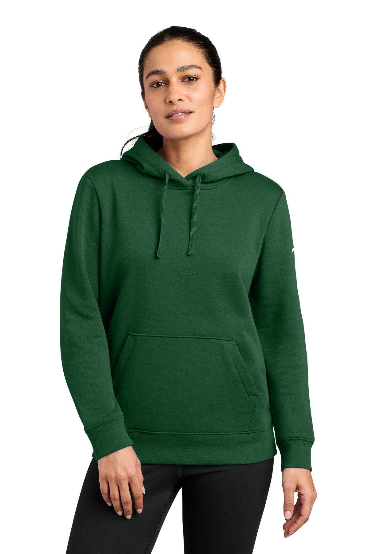 Nike Women's Club Fleece Sleeve Swoosh Pullover Hoodie NKFD9889 - EMBROIDERED