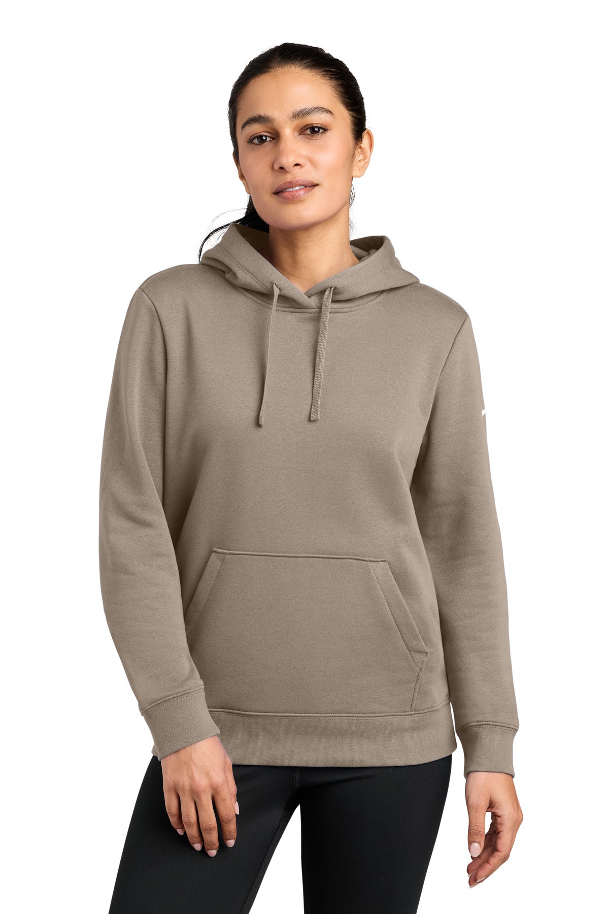 Nike Women's Club Fleece Sleeve Swoosh Pullover Hoodie NKFD9889 - EMBROIDERED