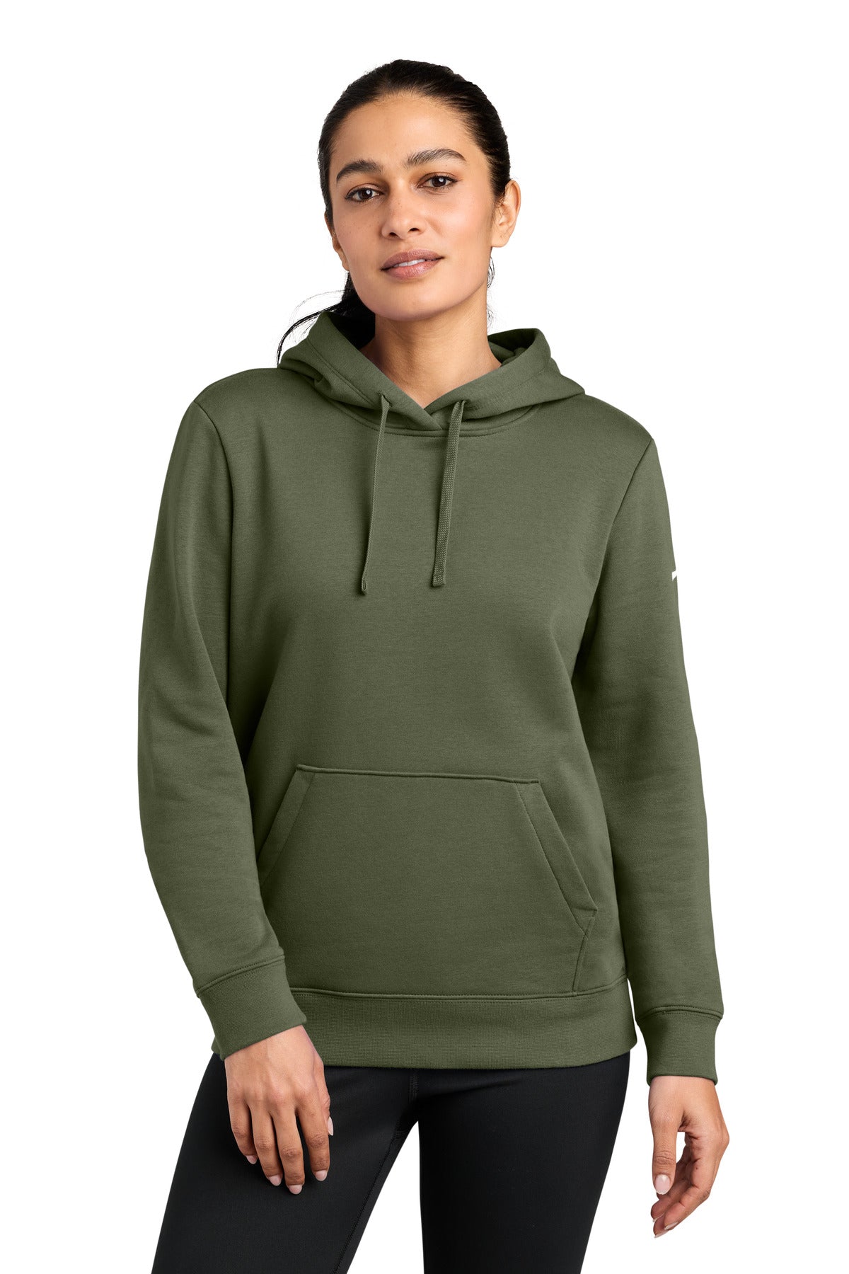 Nike Women's Club Fleece Sleeve Swoosh Pullover Hoodie NKFD9889 - EMBROIDERED