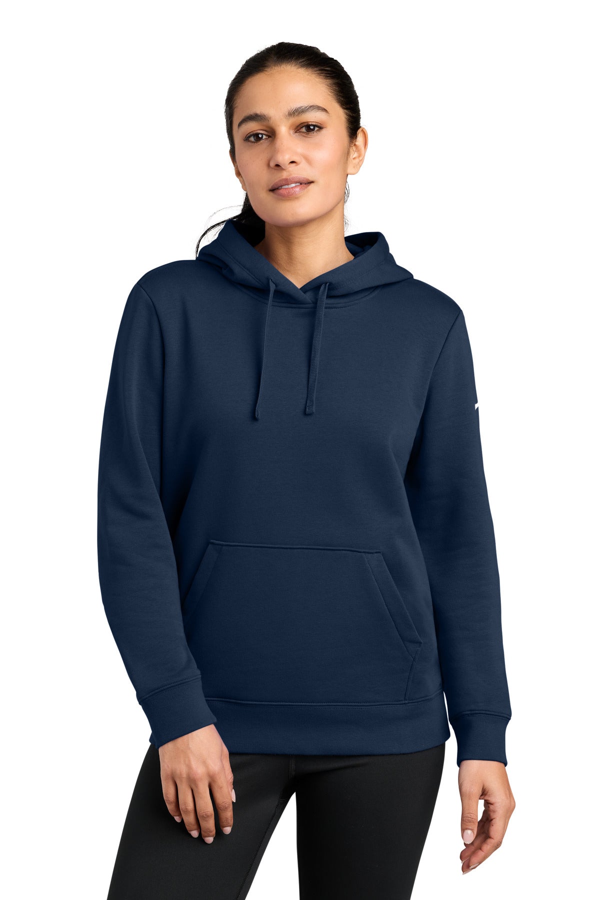 Nike Women's Club Fleece Sleeve Swoosh Pullover Hoodie NKFD9889 - EMBROIDERED