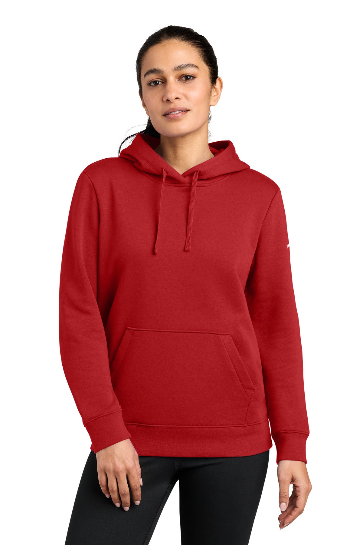 Nike Women's Club Fleece Sleeve Swoosh Pullover Hoodie NKFD9889 - EMBROIDERED