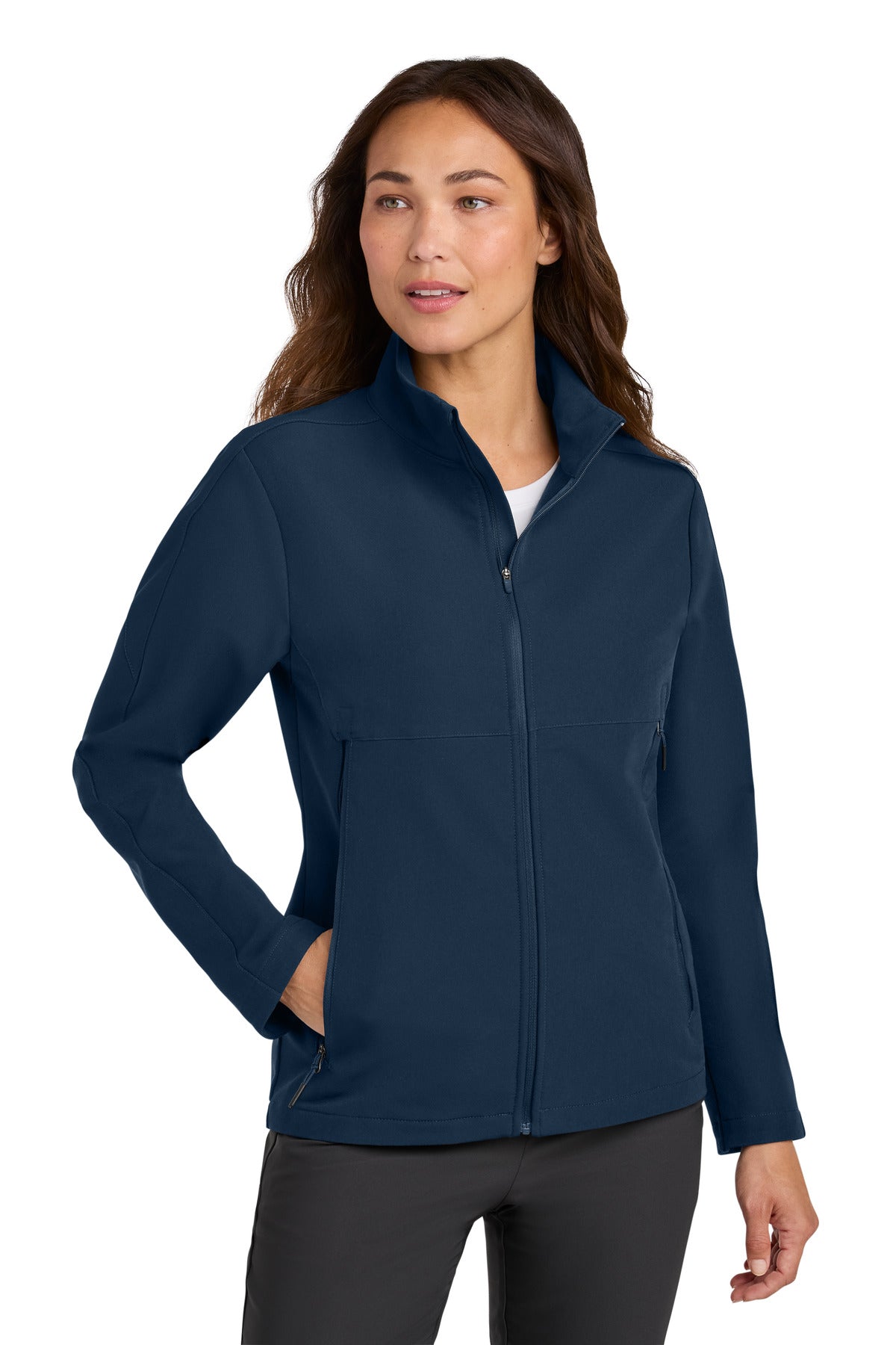 Nike Women's Full-Zip Soft Shell Jacket NKHM7937 - EMBROIDERED